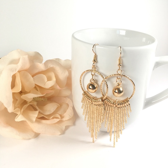 Jewelry - Vintage Fringe Tassel Drop Statement Earrings